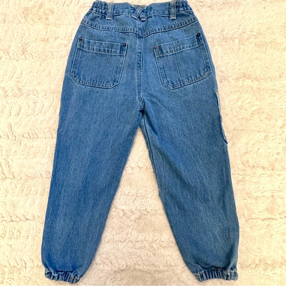 Vintage Route 66 Kids Jeans – Size 5, Tapered Leg, retro denim Pinstripe patch - Picture 2 of 3